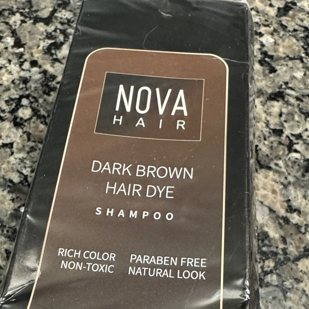 Nova Hair Dark Brown Hair Dye Shampoo NWT